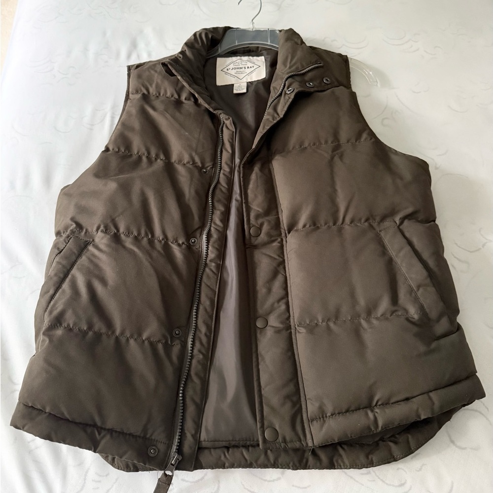 St. John's Bay Brown Quilted Vest
